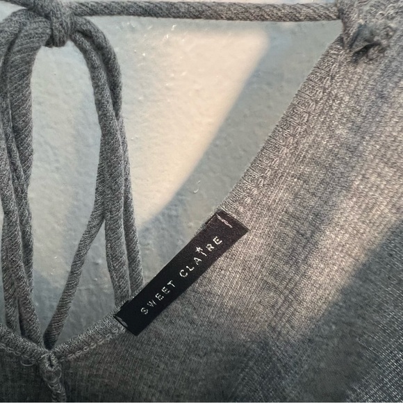 Sweet Claire Ribbed Long Sleeve Top Heather Gray - Picture 9 of 10